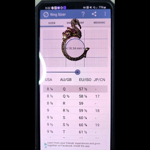 Unusual 3D Flamingo pink gems hook fashion ring - Picture 7 of 7